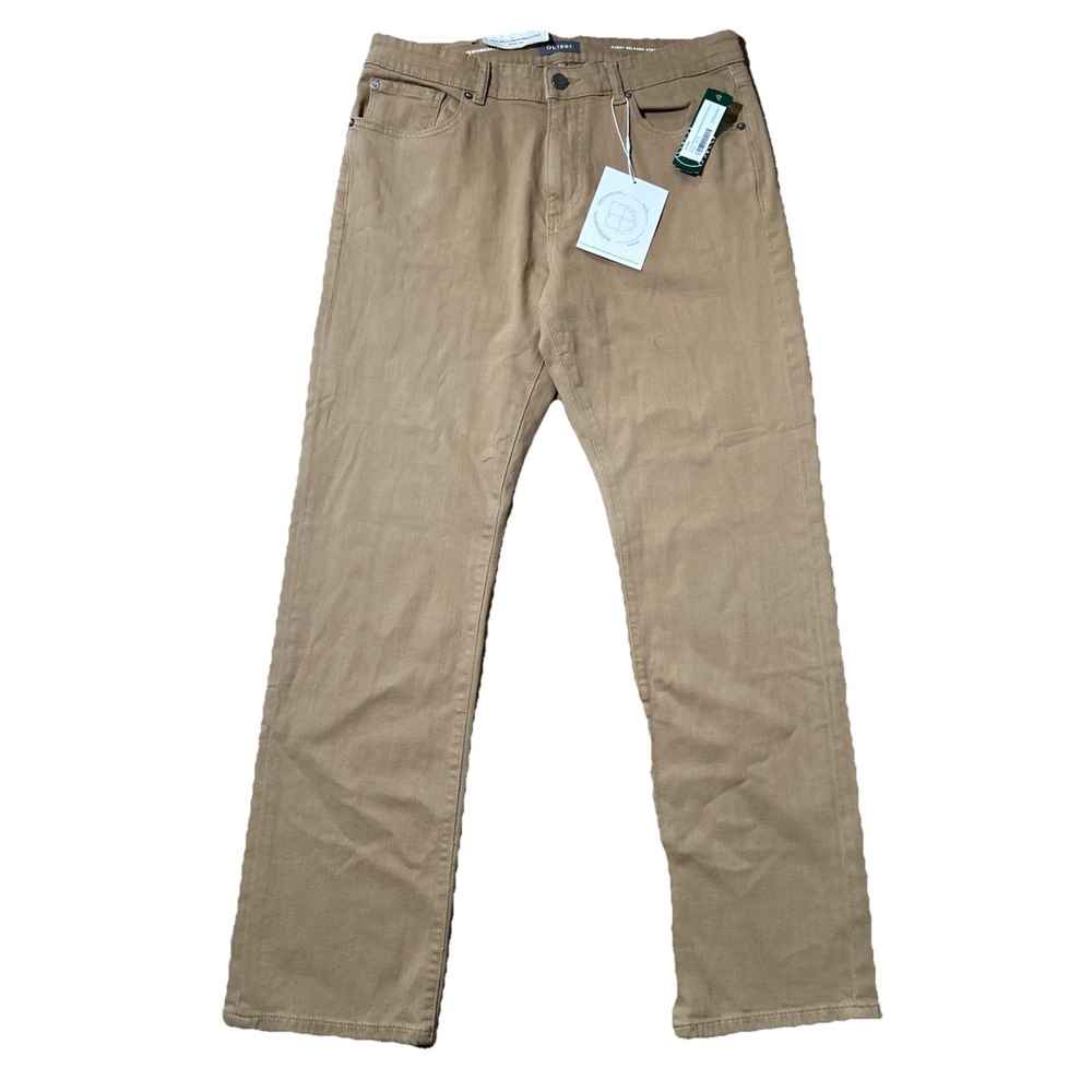 NWT DL1961 Jeans Men's 32x32 Khaki Avery Relaxed Straight DL Performance Stretch